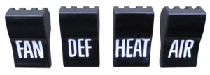 60 – 63 Chevy / GMC Truck Heater Control Knob Set – Black – Deluxe Heater