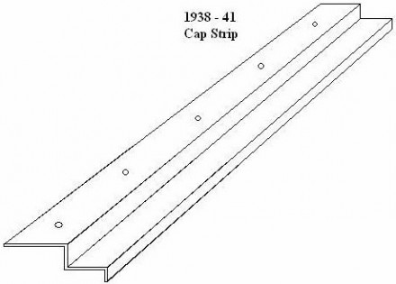 1938 – 41 Ford Truck Bedwood Cap Strip – Stainless Steel