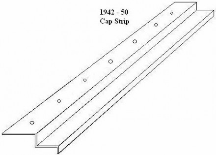 1942 – 50 Ford Truck Bedwood Cap Strip – Steel