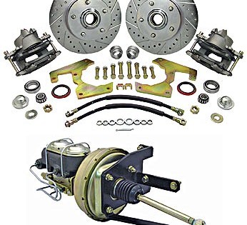 1947 – Early 55 Chevy / GMC Truck 5 on 4-3/4″ Complete Front Brake Kit Upgrade – w/Booster Assembly