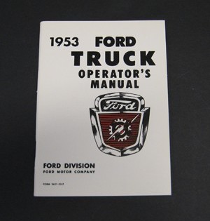 1953 Ford Truck Owners Manual