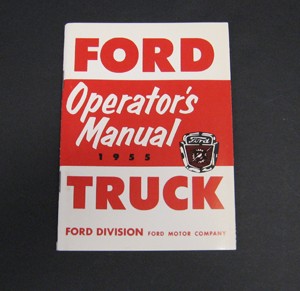 1955 Ford Truck Owners Manual